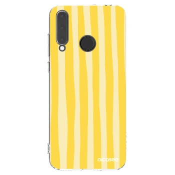 Picasee Honor 20 Lite Hülle - Transparentes Silikon - Lines lemon