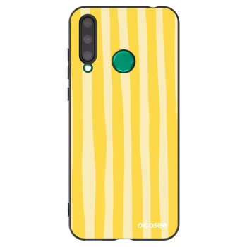 Picasee Honor 20 Lite Hülle - Schwarzes Silikon - Lines lemon