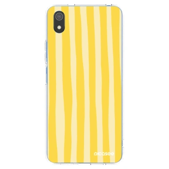 Picasee Xiaomi Redmi 7A Hülle - Transparentes Silikon - Lines lemon