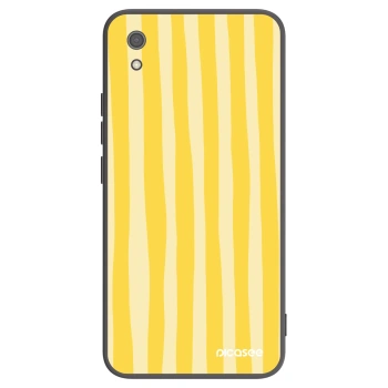 Picasee Xiaomi Redmi 7A Hülle - Schwarzes Silikon - Lines lemon