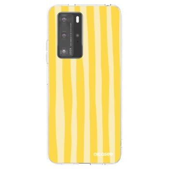 Hülle für Huawei P40 Pro - Lines lemon