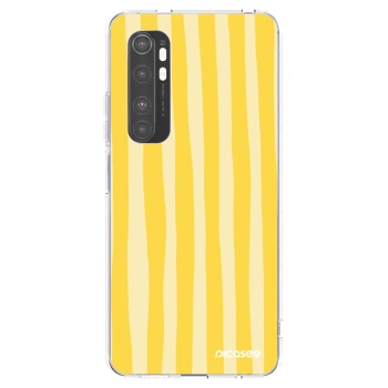 Picasee Xiaomi Mi Note 10 Lite Hülle - Transparentes Silikon - Lines lemon