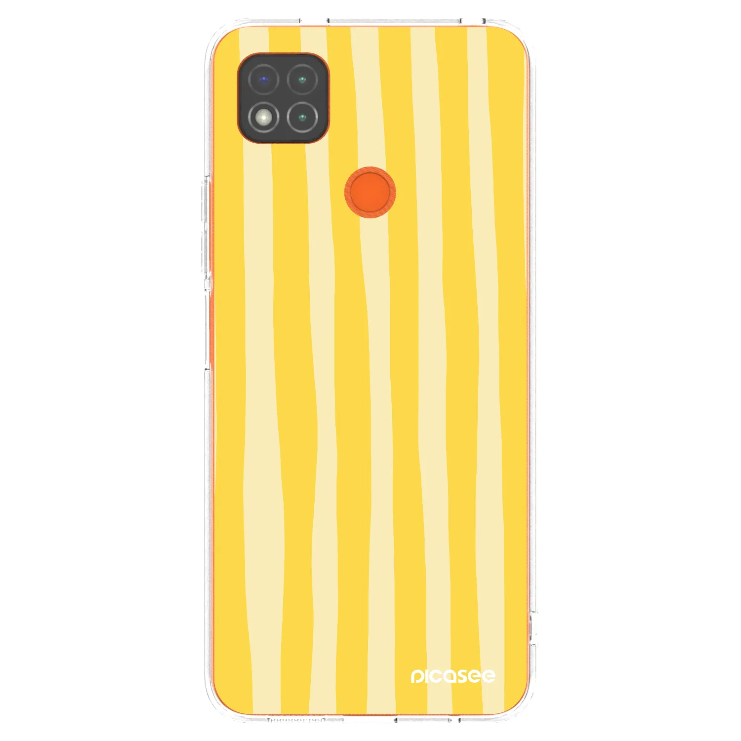 Picasee Xiaomi Redmi 9C Hülle - Transparentes Silikon - Lines lemon