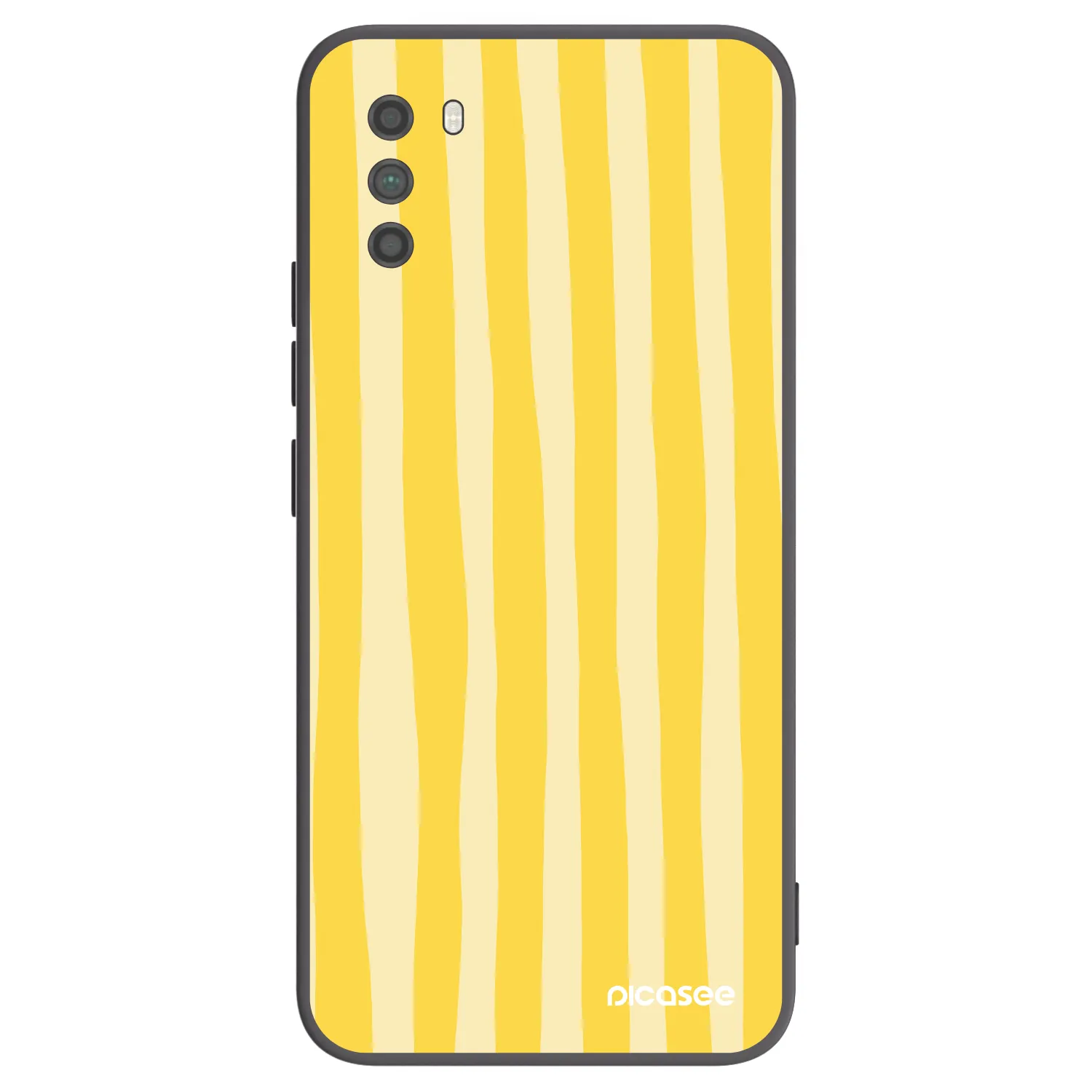 Picasee Xiaomi Poco M3 Hülle - Schwarzes Silikon - Lines lemon