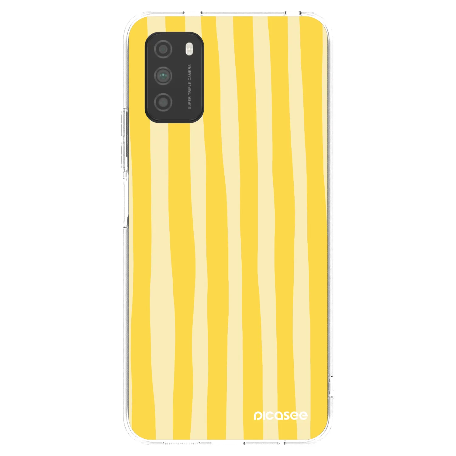 Picasee Xiaomi Poco M3 Hülle - Transparentes Silikon - Lines lemon