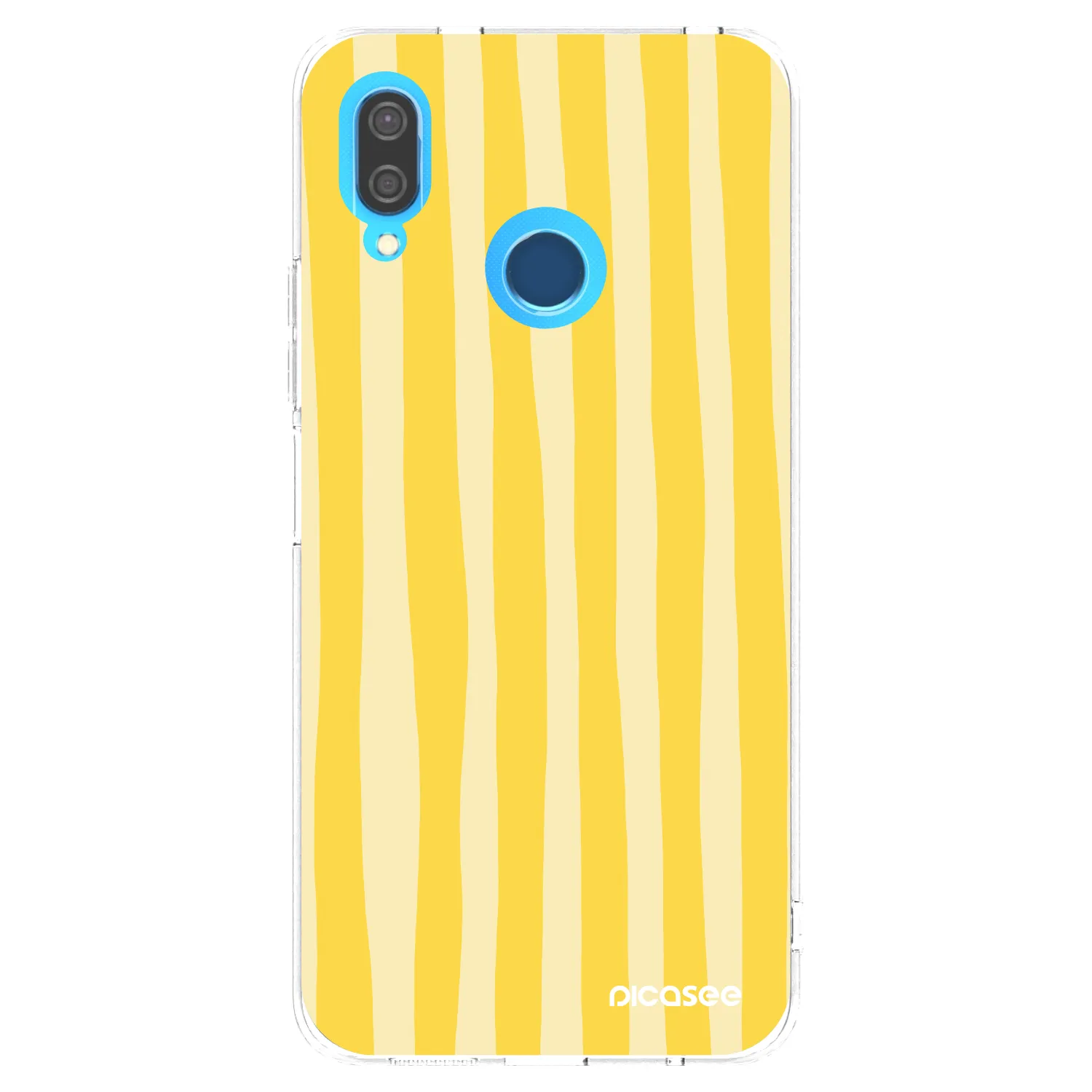 Picasee Huawei P20 Lite Hülle - Transparentes Silikon - Lines lemon