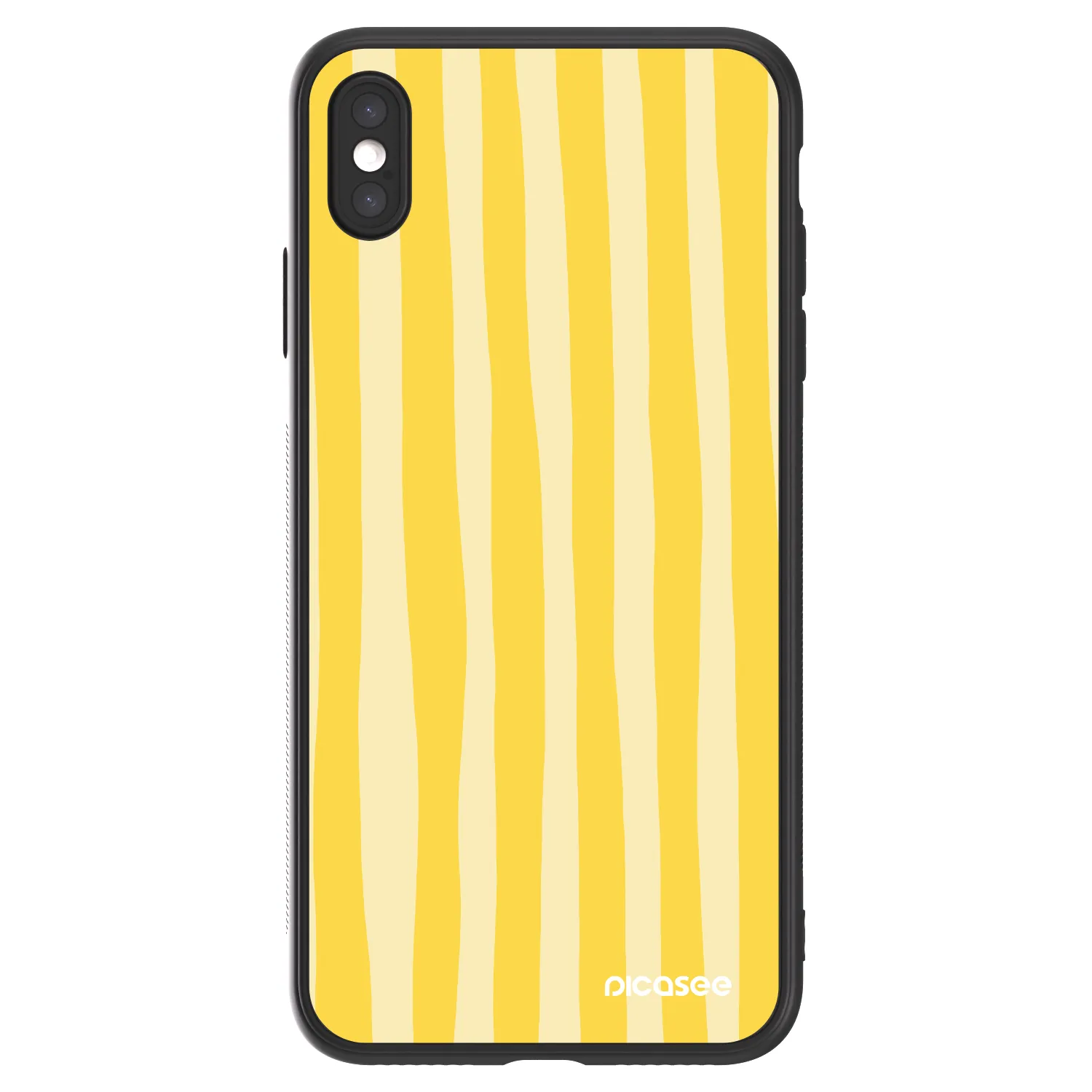 Picasee ULTIMATE CASE für Apple iPhone XS Max - Lines lemon