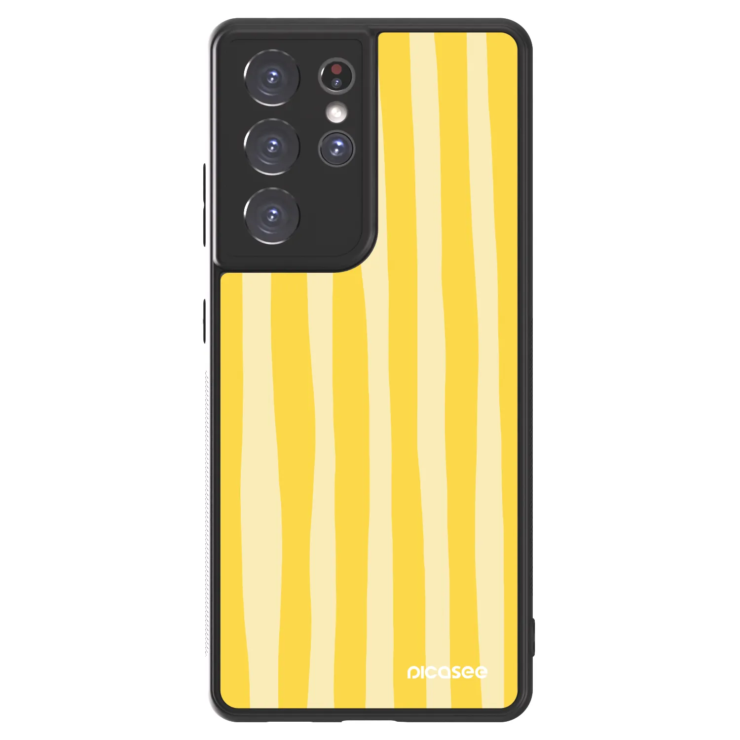 Picasee ULTIMATE CASE für Samsung Galaxy S21 Ultra 5G G998B - Lines lemon