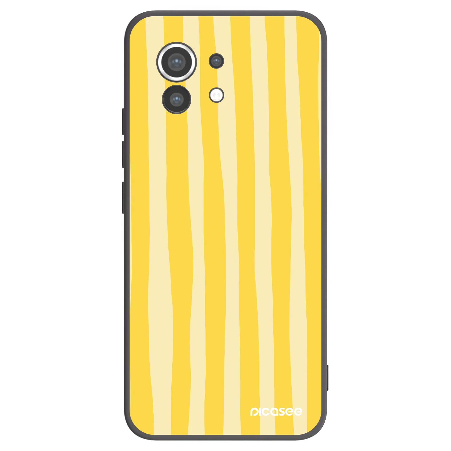 Picasee Xiaomi Mi 11 Hülle - Schwarzes Silikon - Lines lemon