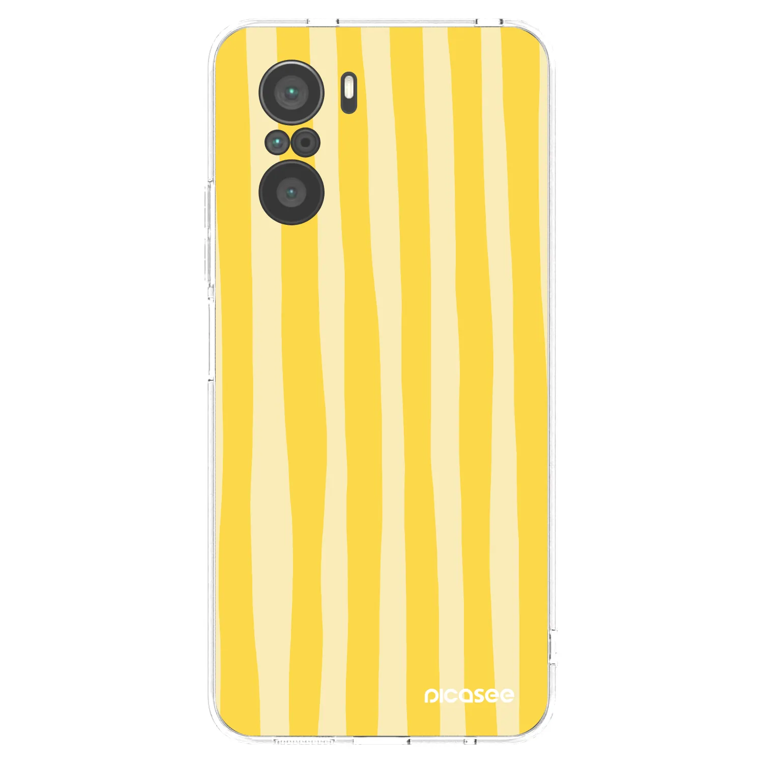 Picasee Xiaomi Poco F3 Hülle - Transparentes Silikon - Lines lemon