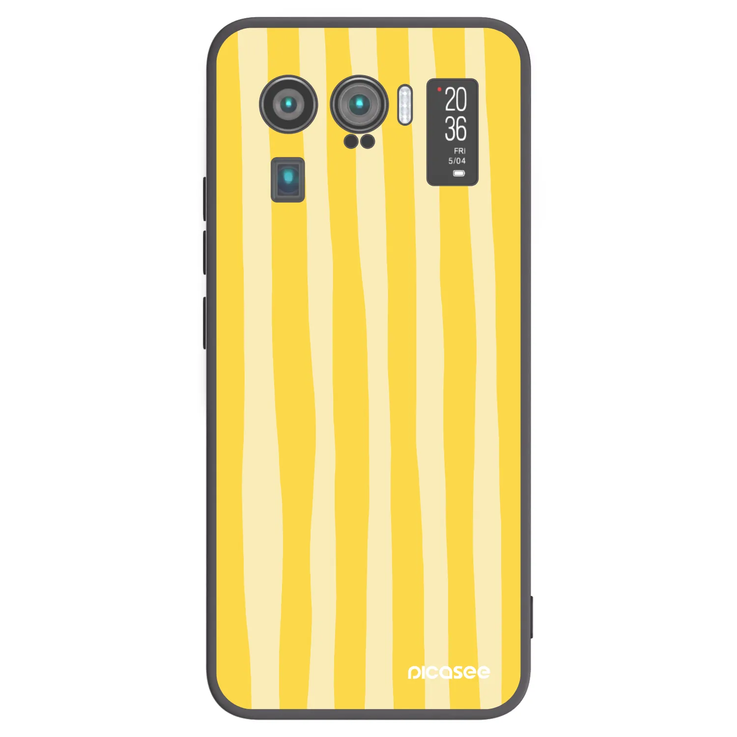 Picasee Xiaomi Mi 11 Ultra Hülle - Schwarzes Silikon - Lines lemon