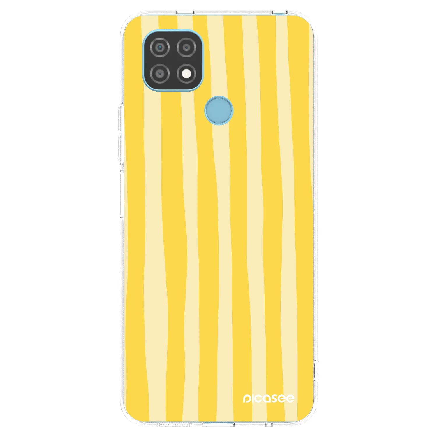 Picasee Realme C21 Hülle - Transparentes Silikon - Lines lemon