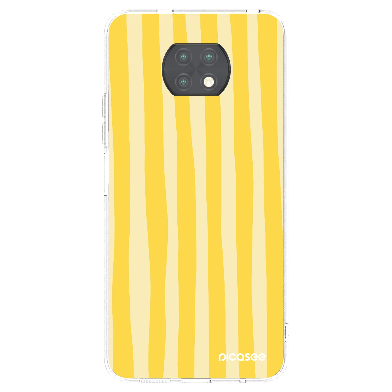 Picasee Xiaomi Redmi Note 9T Hülle - Transparentes Silikon - Lines lemon