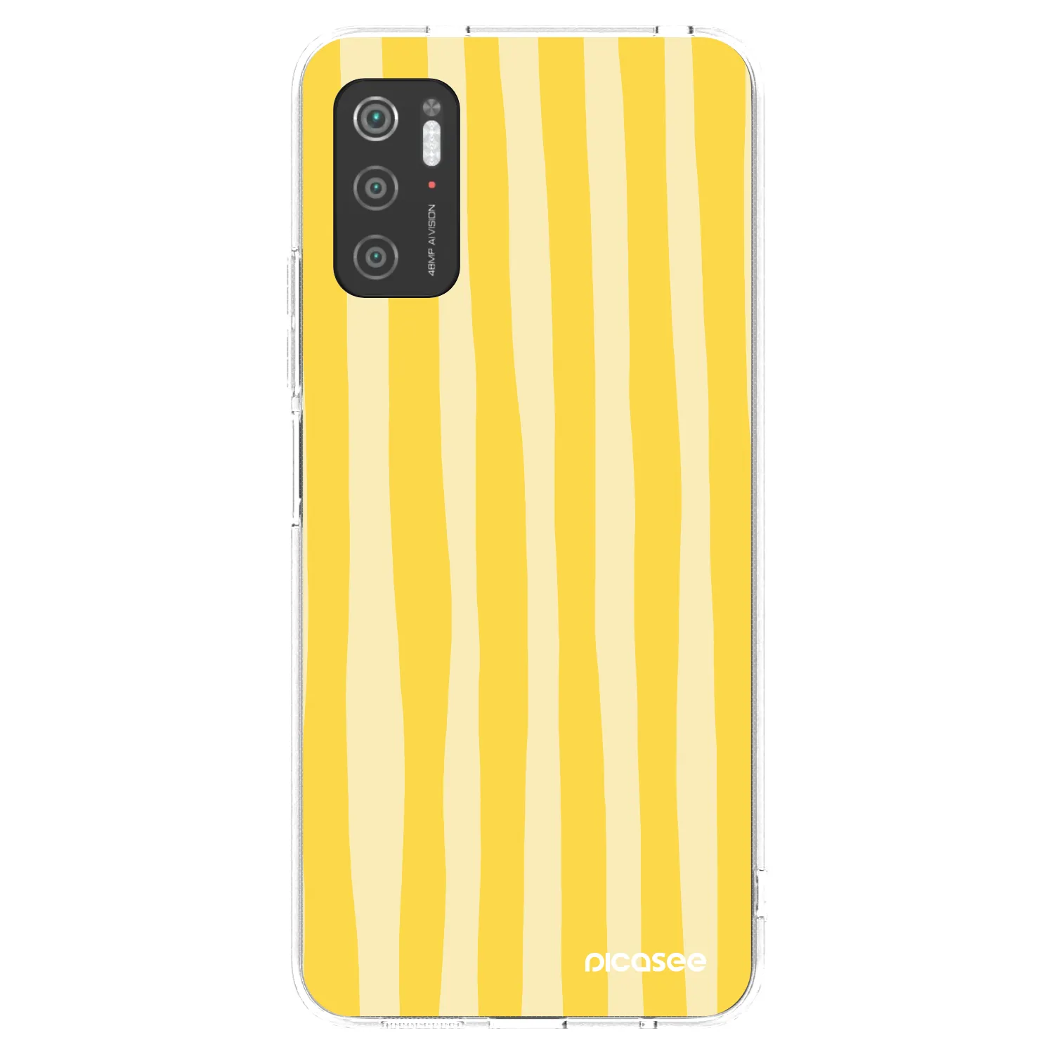 Picasee Xiaomi Poco M3 Pro 5G Hülle - Transparentes Silikon - Lines lemon