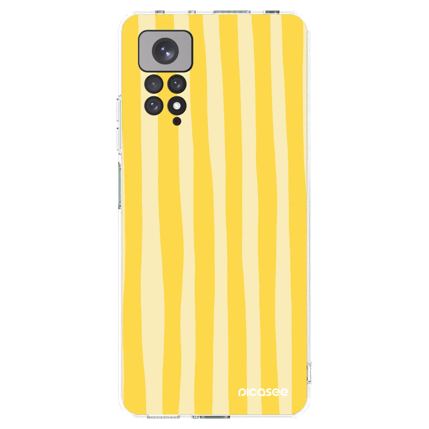 Picasee Xiaomi Redmi Note 11S 4G Hülle - Transparentes Silikon - Lines lemon