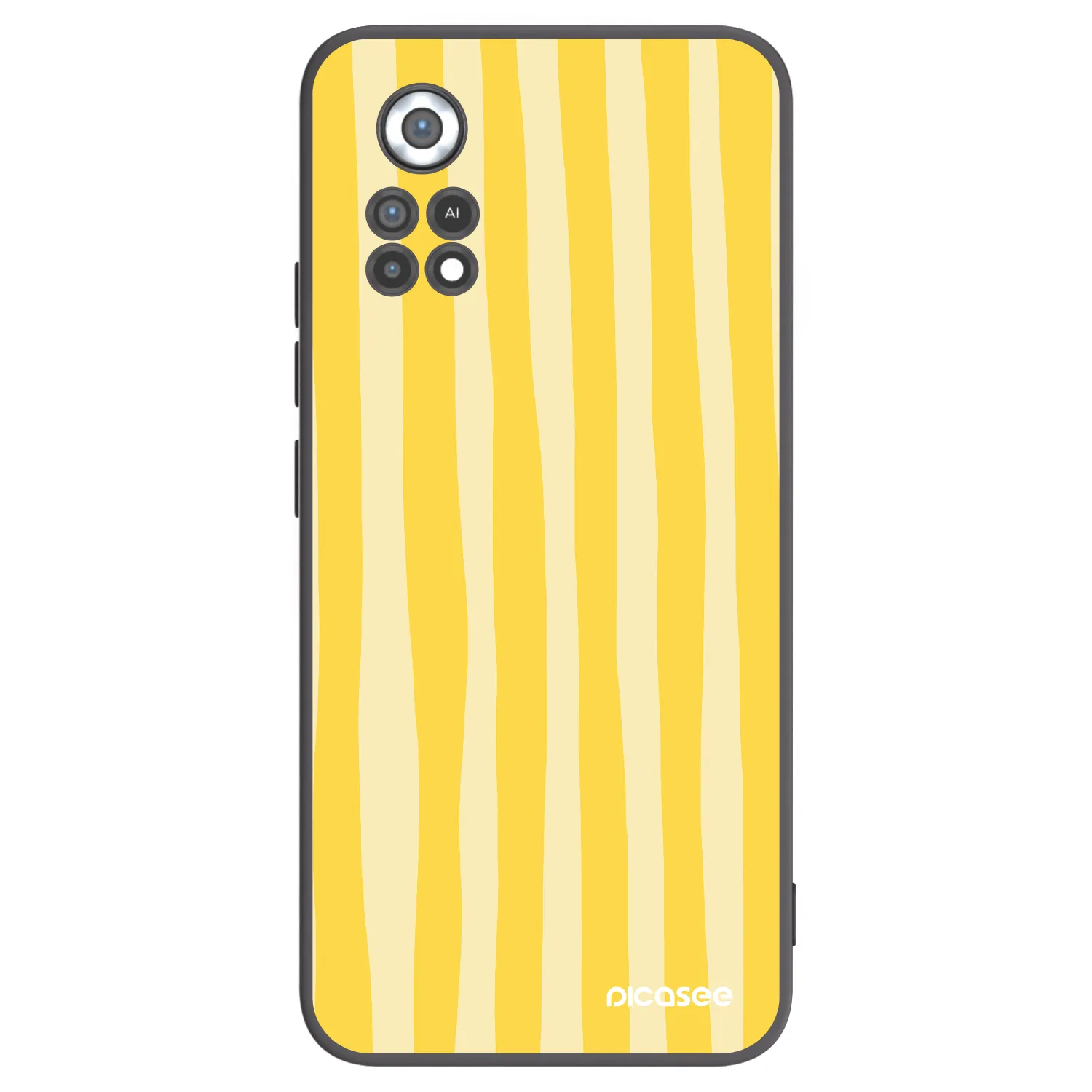 Picasee Xiaomi Poco X4 Pro 5G Hülle - Schwarzes Silikon - Lines lemon