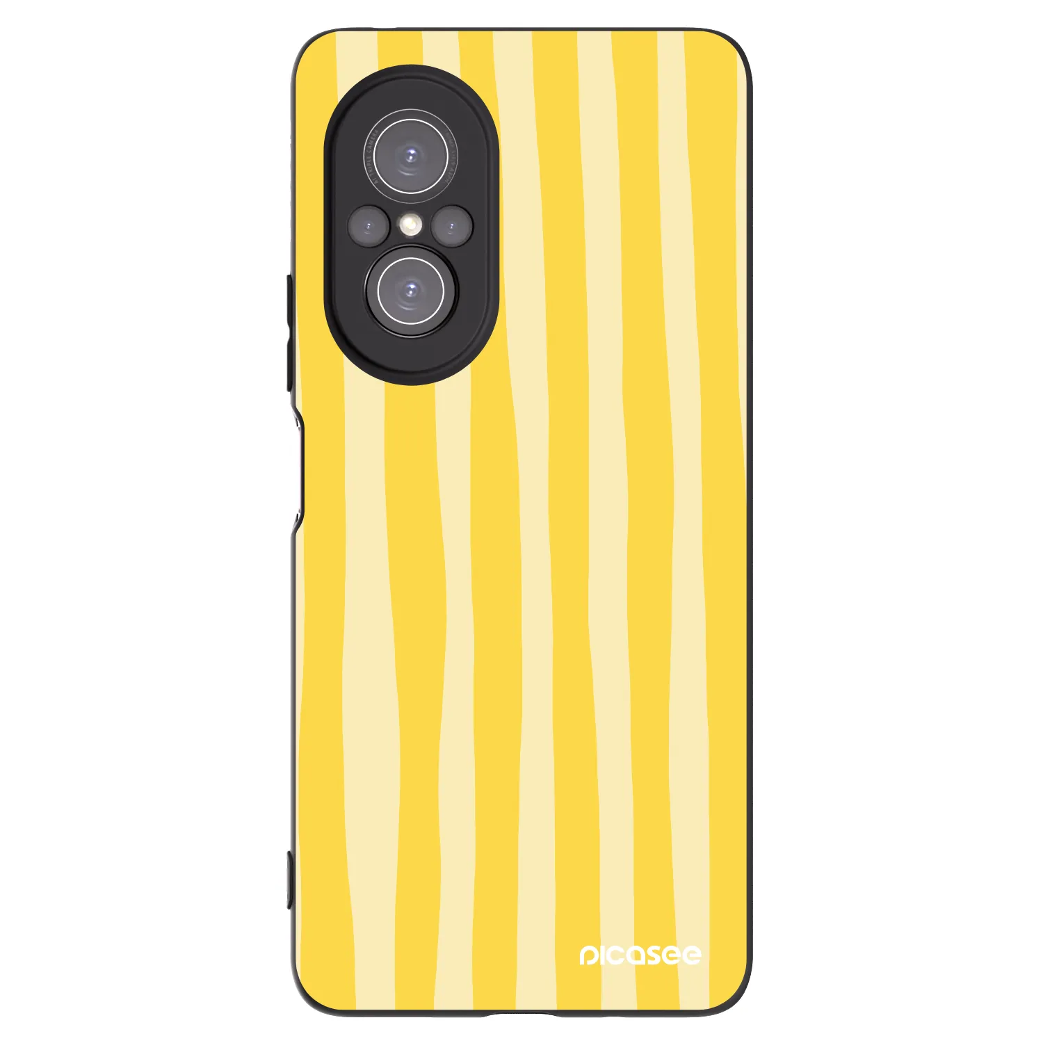 Picasee Huawei Nova 9 SE Hülle - Schwarzes Silikon - Lines lemon