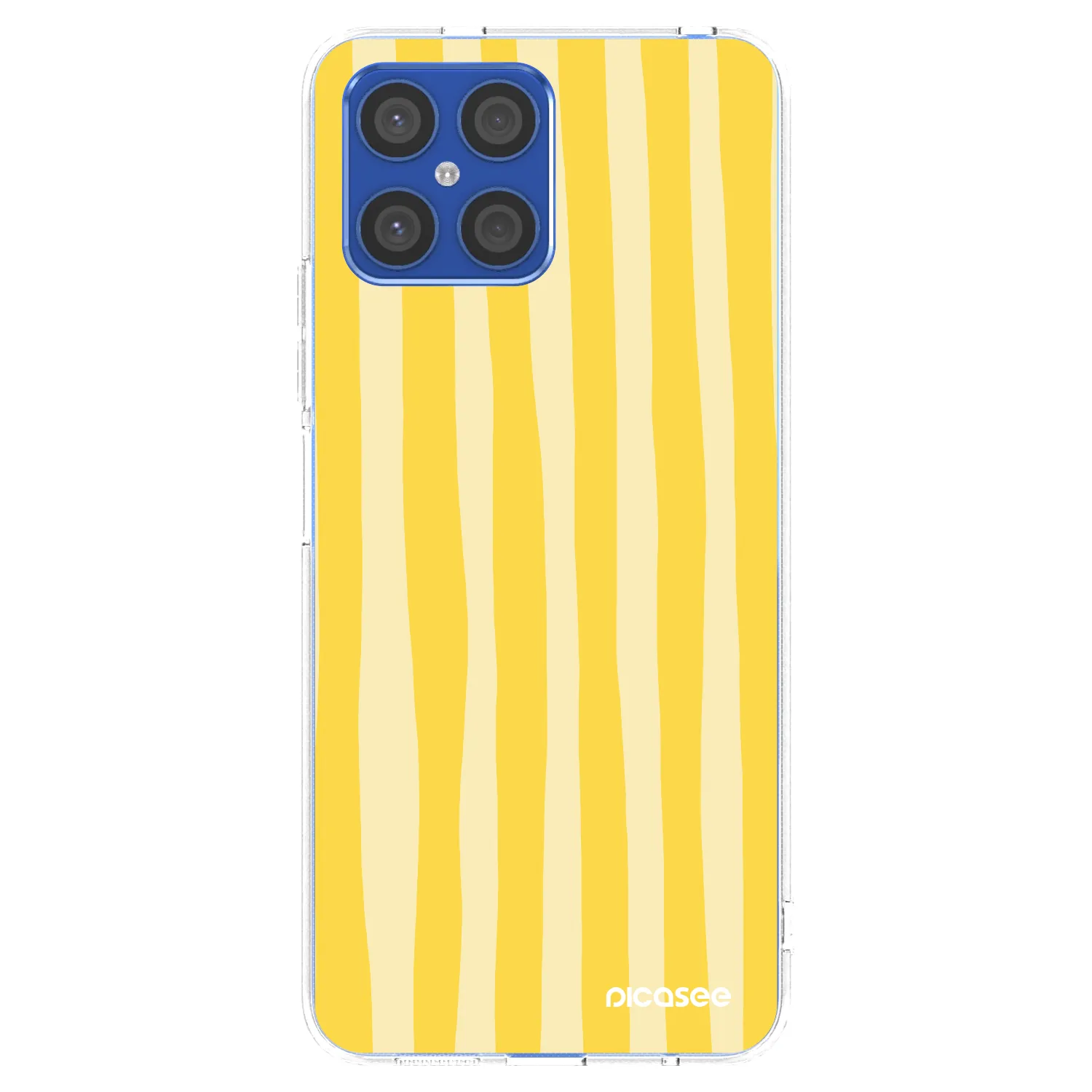 Picasee Honor X8 4G Hülle - Transparentes Silikon - Lines lemon