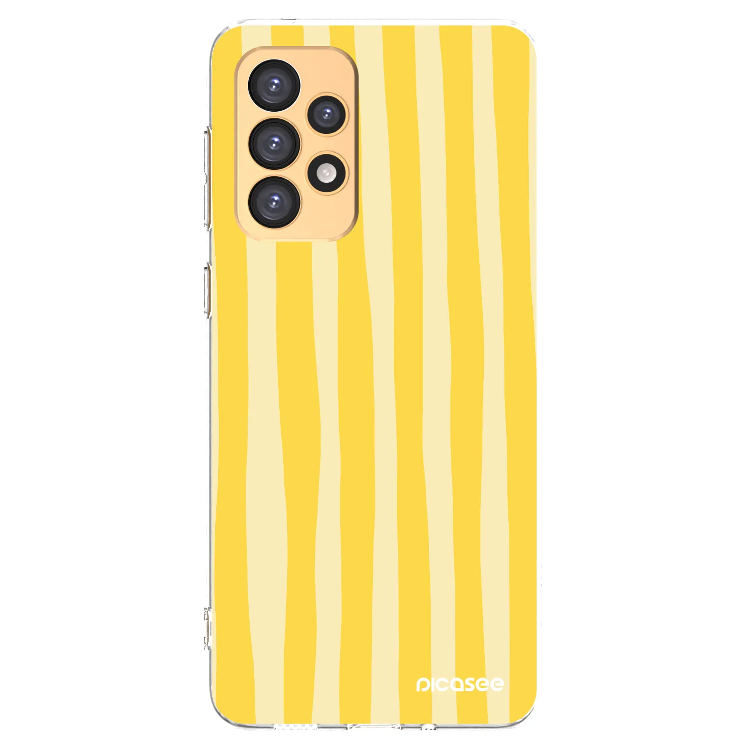 Picasee Samsung Galaxy A33 5G A336 Hülle - Transparentes Silikon - Lines lemon