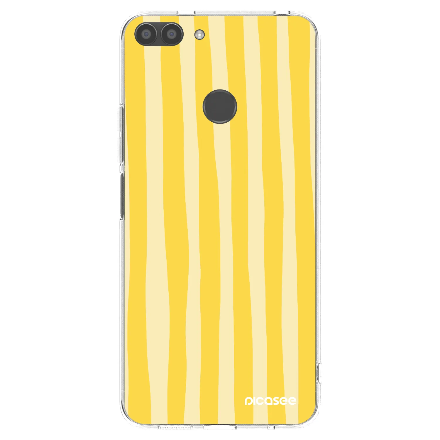 Picasee Huawei P Smart Hülle - Transparentes Silikon - Lines lemon