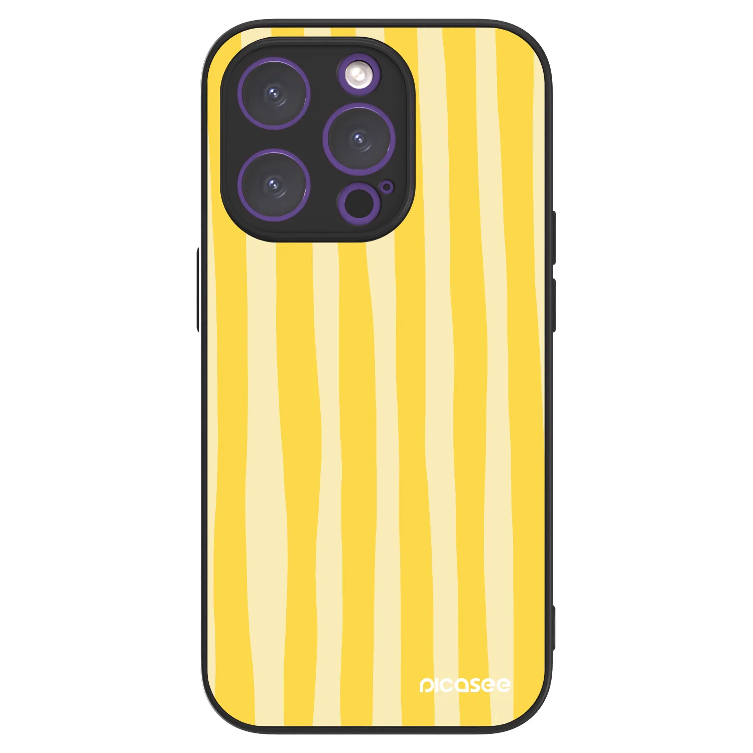 Picasee ULTIMATE CASE MagSafe für Apple iPhone 14 Pro - Lines lemon