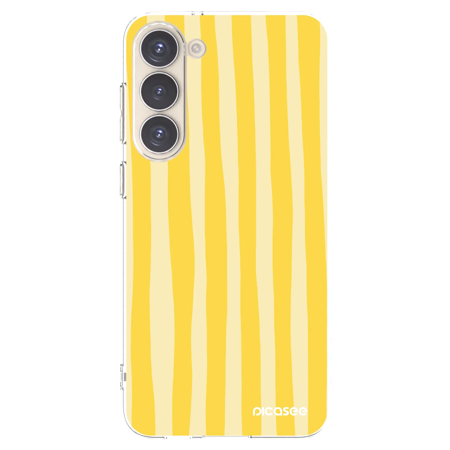 Picasee Samsung Galaxy S23+ 5G Hülle - Transparentes Silikon - Lines lemon
