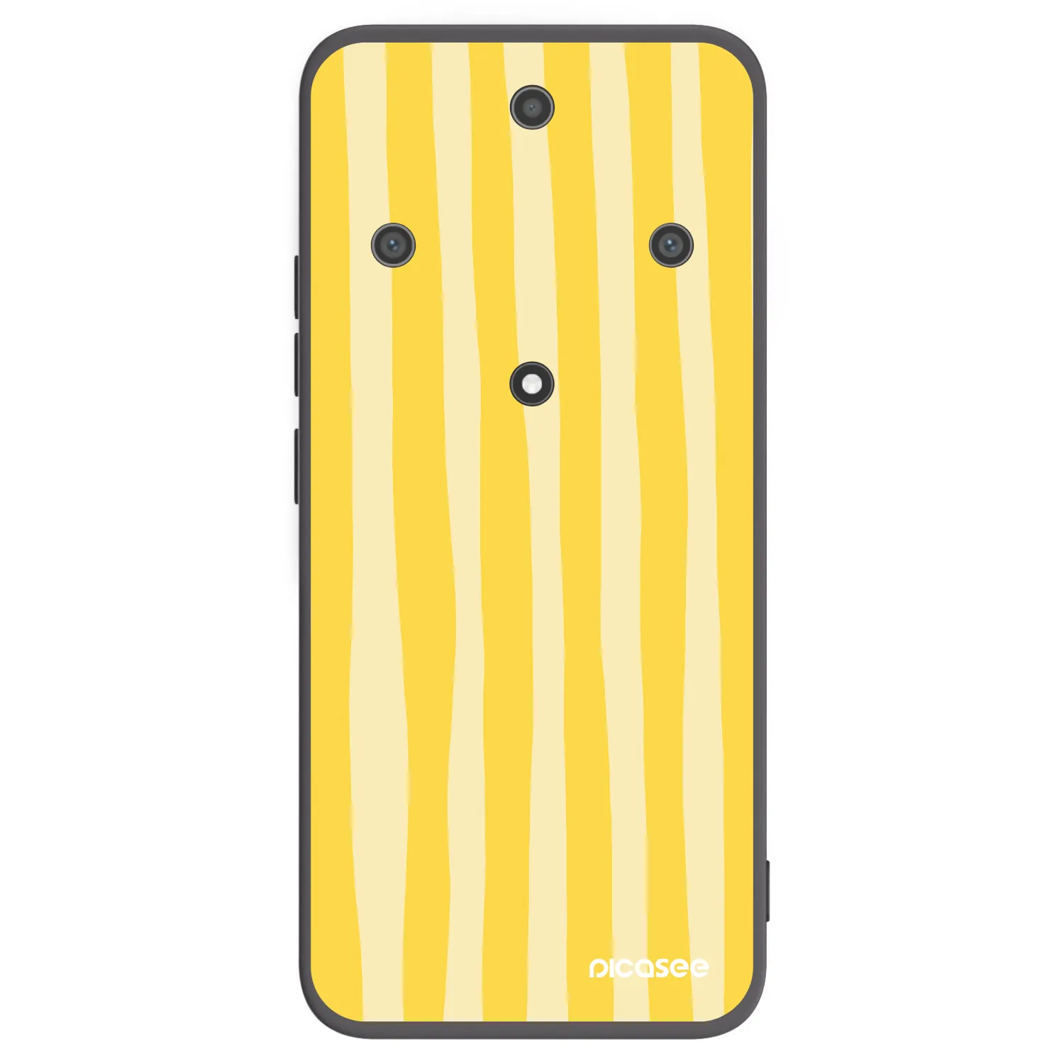 Picasee Honor Magic5 Lite 5G Hülle - Schwarzes Silikon - Lines lemon