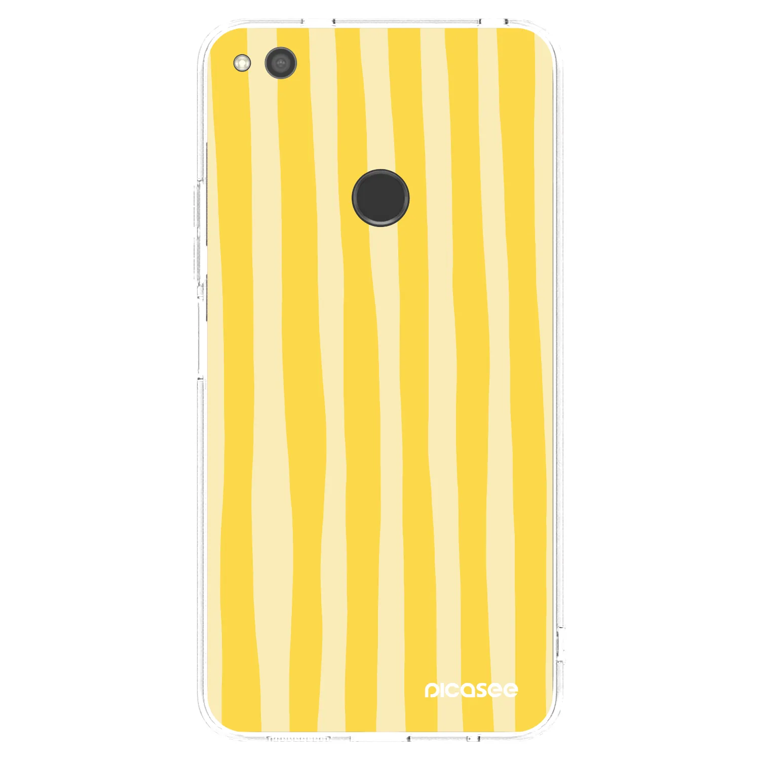Picasee Huawei P9 Lite 2017 Hülle - Transparentes Silikon - Lines lemon