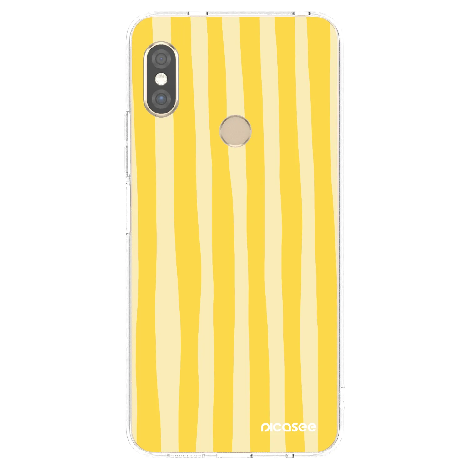 Picasee Xiaomi Redmi Note 5 Global Hülle - Transparentes Silikon - Lines lemon