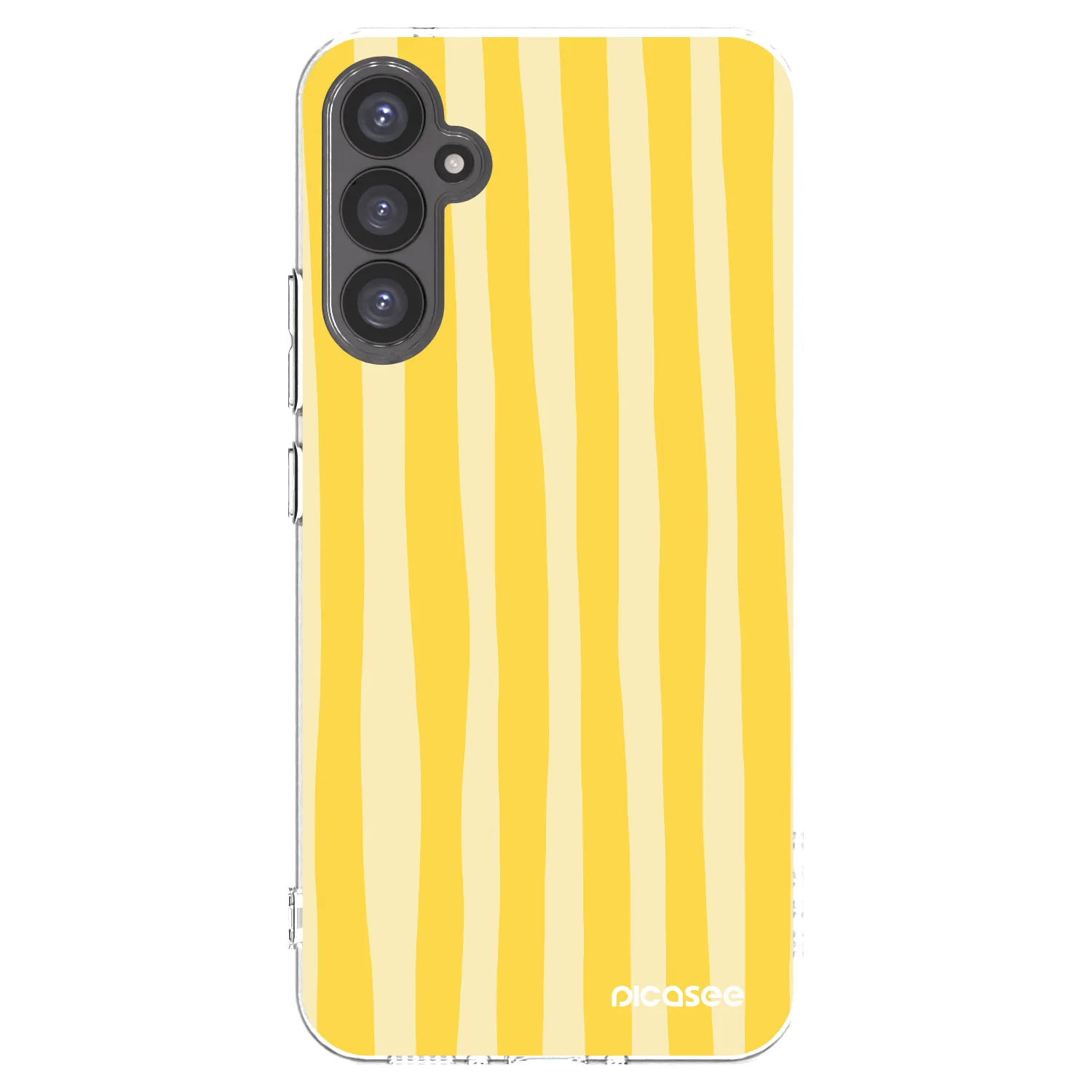 Picasee Samsung Galaxy A34 5G A346B Hülle - Transparentes Silikon - Lines lemon