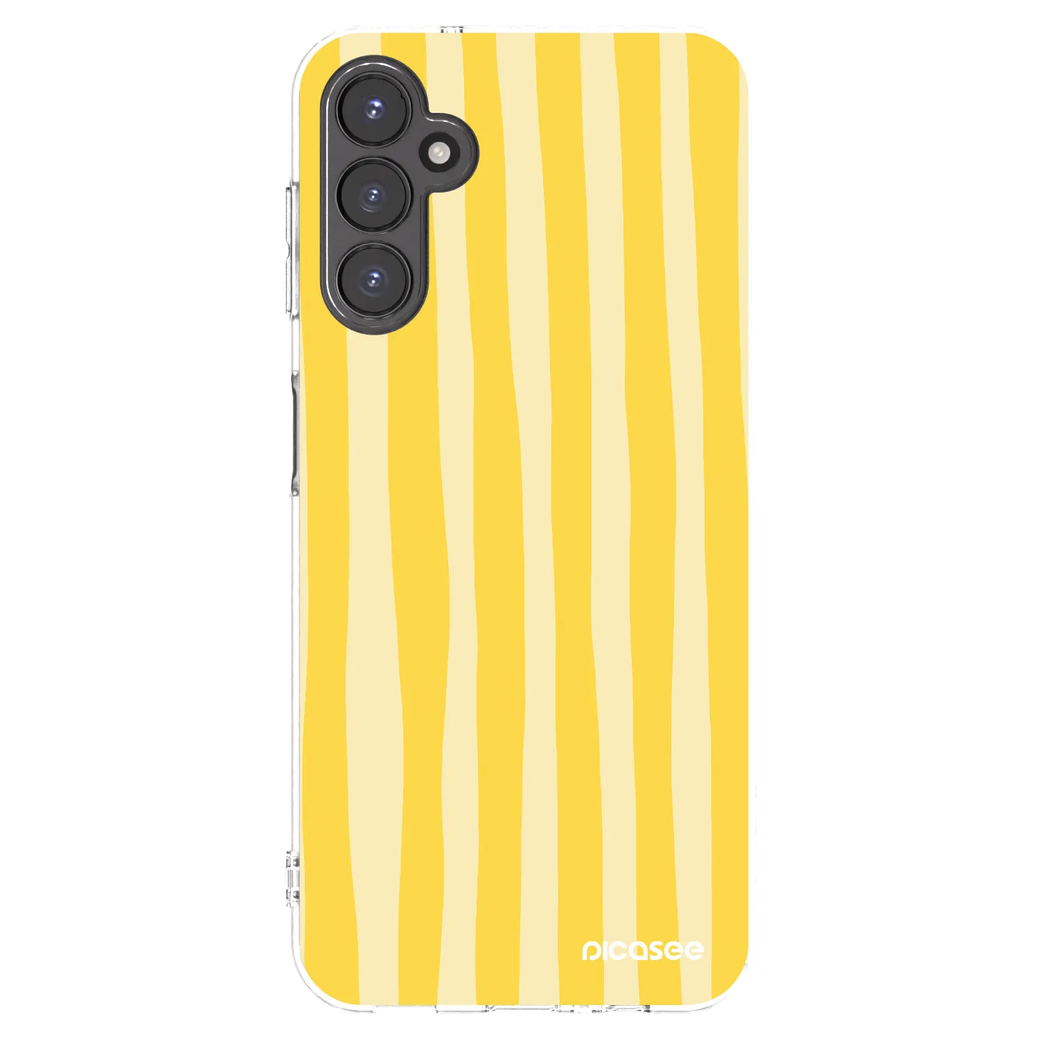 Picasee Samsung Galaxy A14 5G A146P Hülle - Transparentes Silikon - Lines lemon