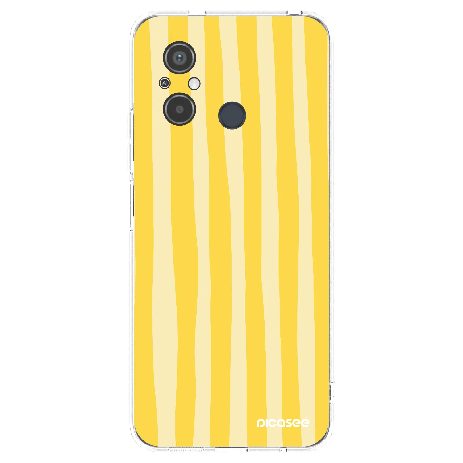 Picasee Xiaomi Redmi 12C Hülle - Transparentes Silikon - Lines lemon