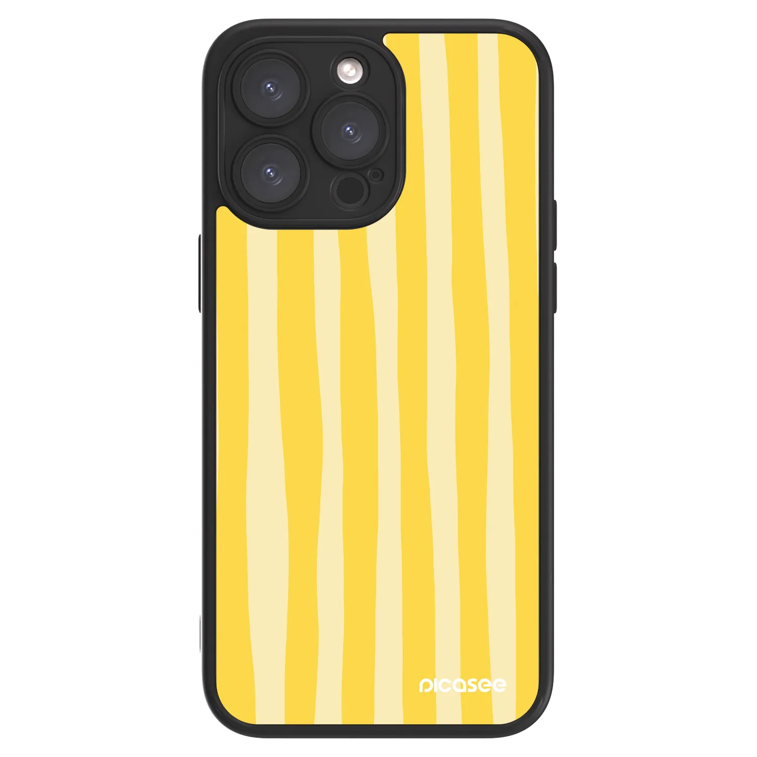 Picasee ULTIMATE CASE MagSafe für Apple iPhone 15 Pro Max - Lines lemon