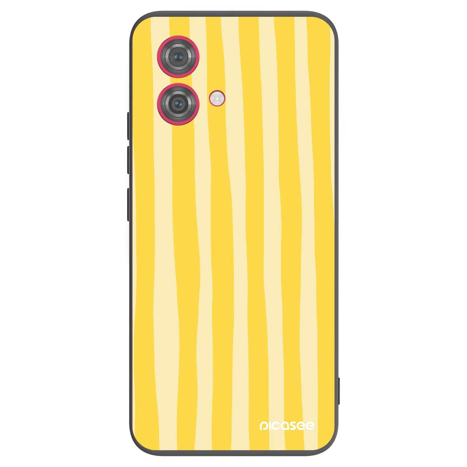 Picasee Motorola Moto G84 5G Hülle - Schwarzes Silikon - Lines lemon