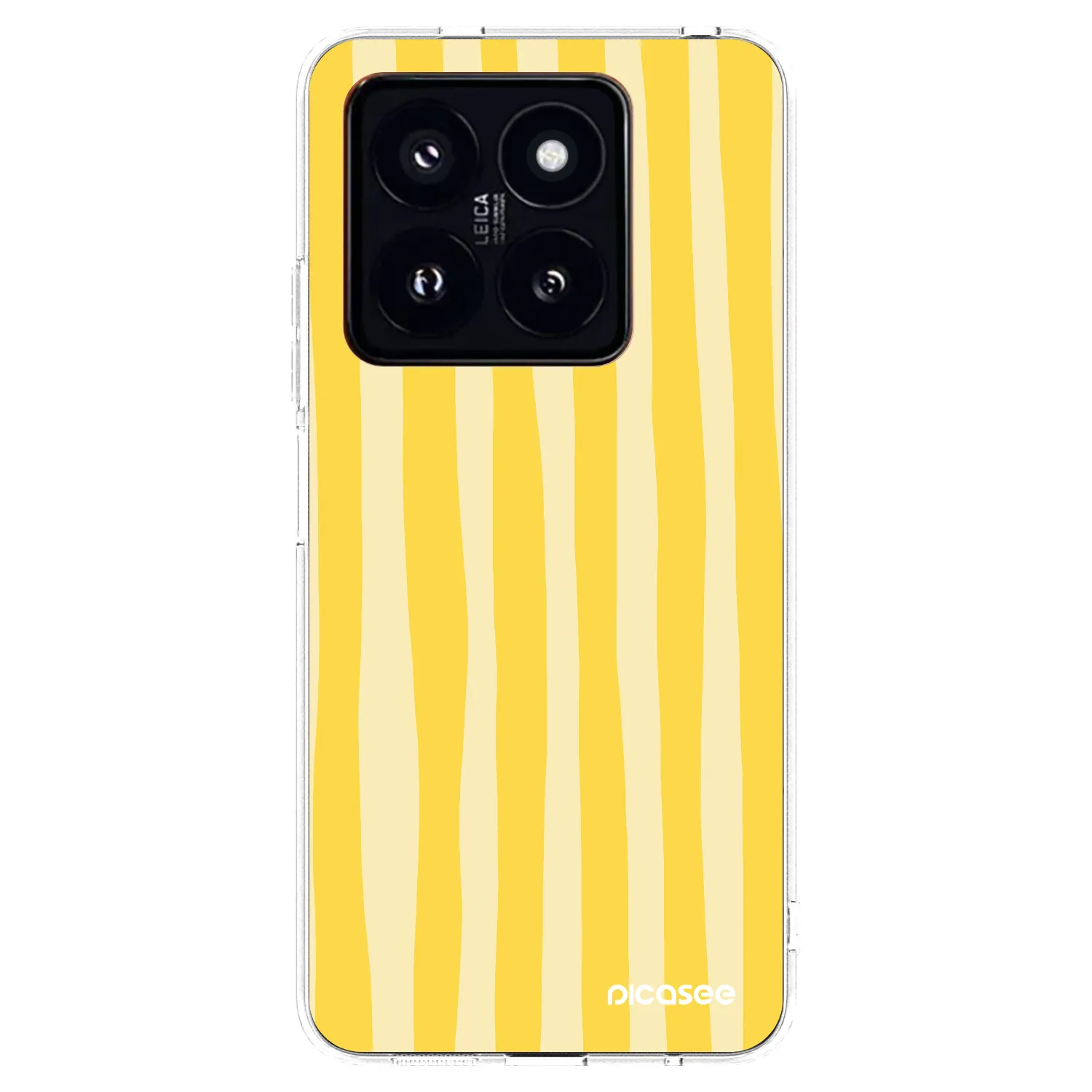 Picasee Xiaomi 14 Pro Hülle - Transparentes Silikon - Lines lemon