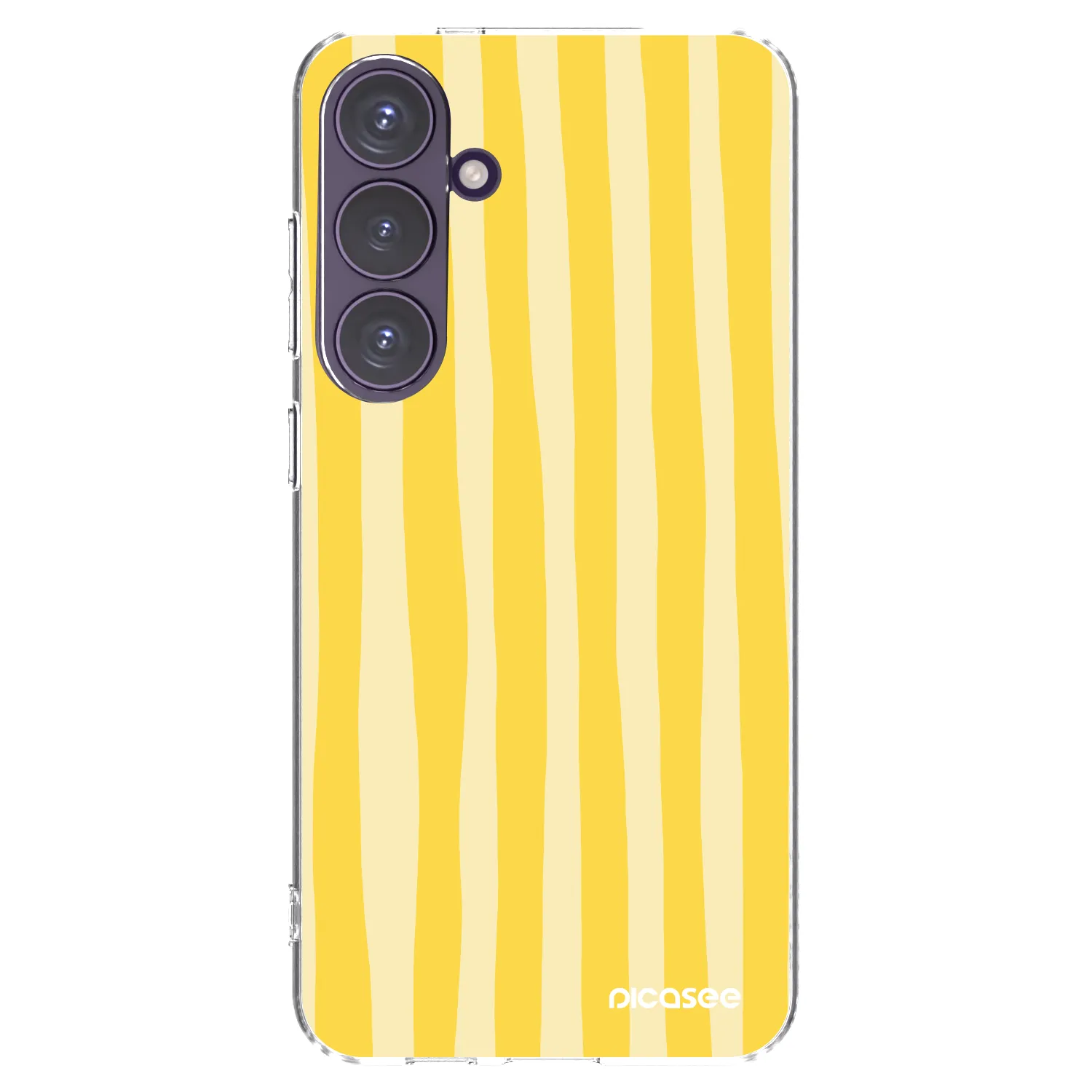 Picasee Samsung Galaxy S24+ S926B 5G Hülle - Transparentes Silikon - Lines lemon