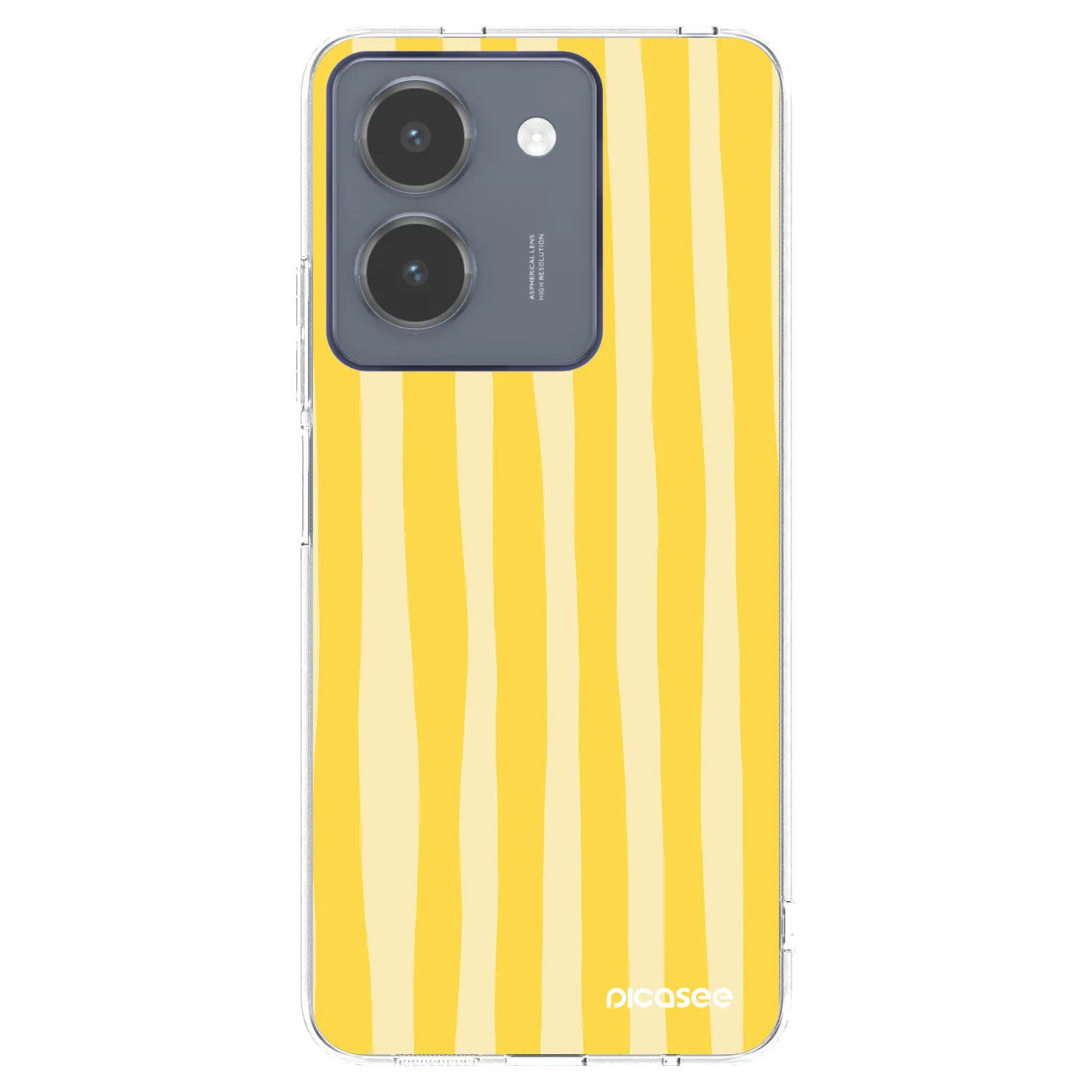Picasee Vivo Y36 4G Hülle - Transparentes Silikon - Lines lemon