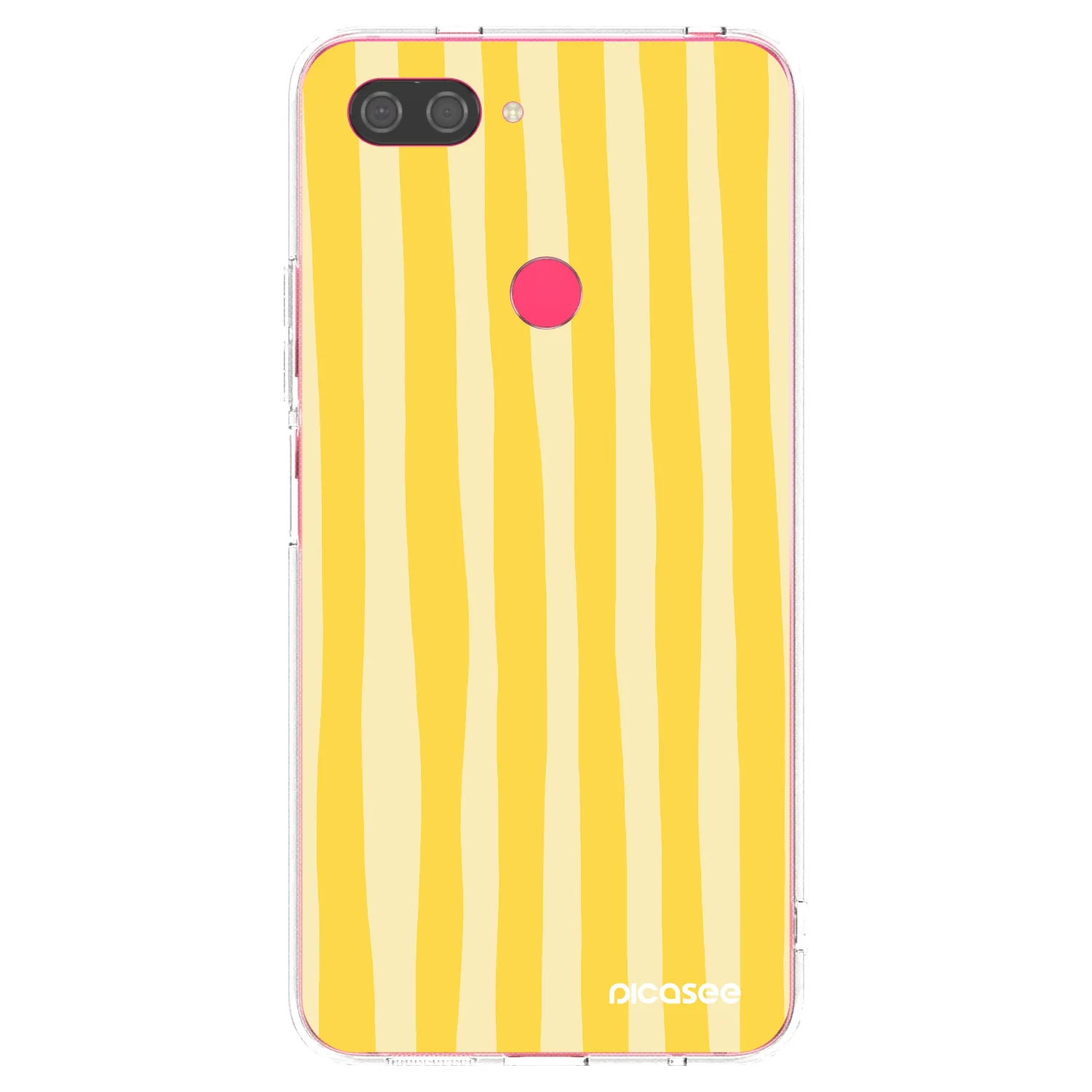 Picasee Xiaomi Mi 8 Lite Hülle - Transparentes Silikon - Lines lemon