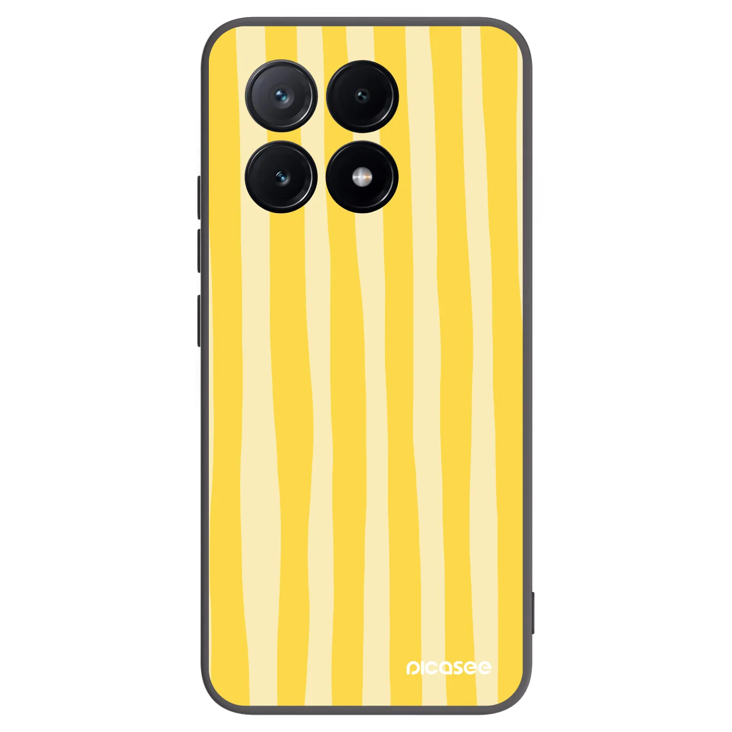 Picasee Xiaomi Poco X6 Pro Hülle - Schwarzes Silikon - Lines lemon