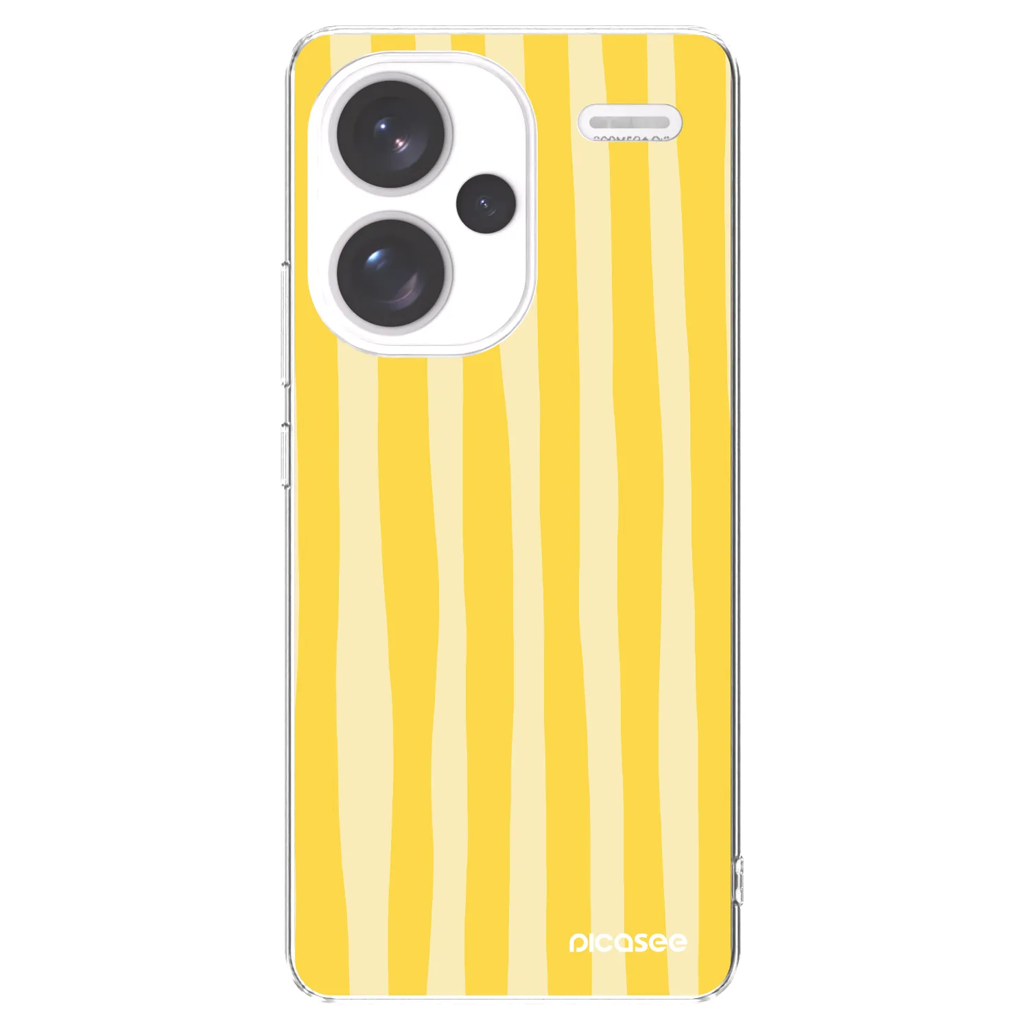 Picasee Xiaomi Redmi Note 13 Pro+ 5G Hülle - Transparentes Silikon - Lines lemon