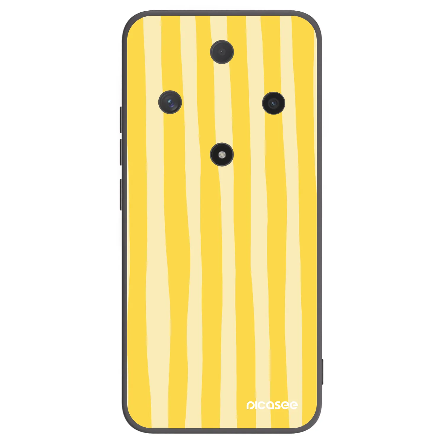 Picasee Honor Magic6 Lite 5G Hülle - Schwarzes Silikon - Lines lemon