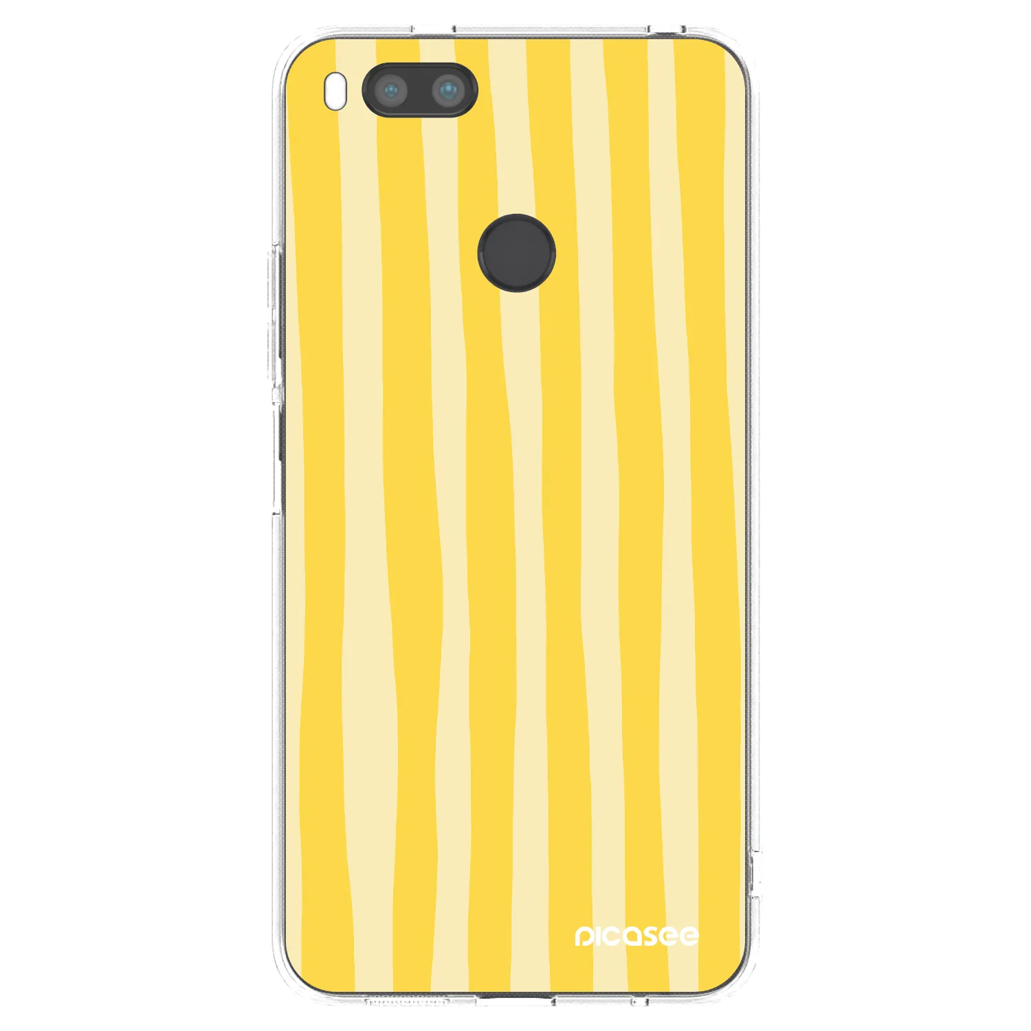 Picasee Xiaomi Mi A1 Global Hülle - Transparentes Silikon - Lines lemon