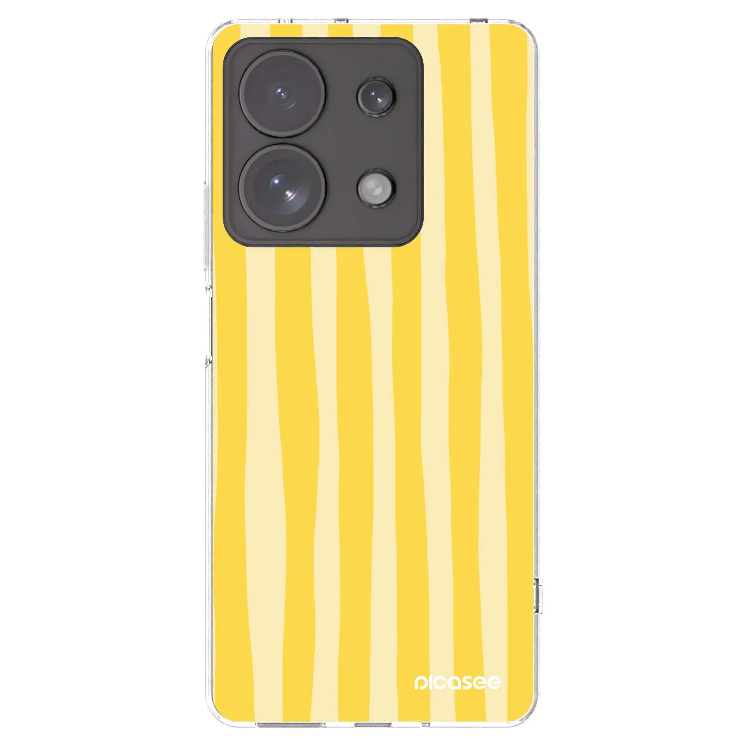 Picasee Xiaomi Redmi Note 13 Pro 4G Hülle - Transparentes Silikon - Lines lemon