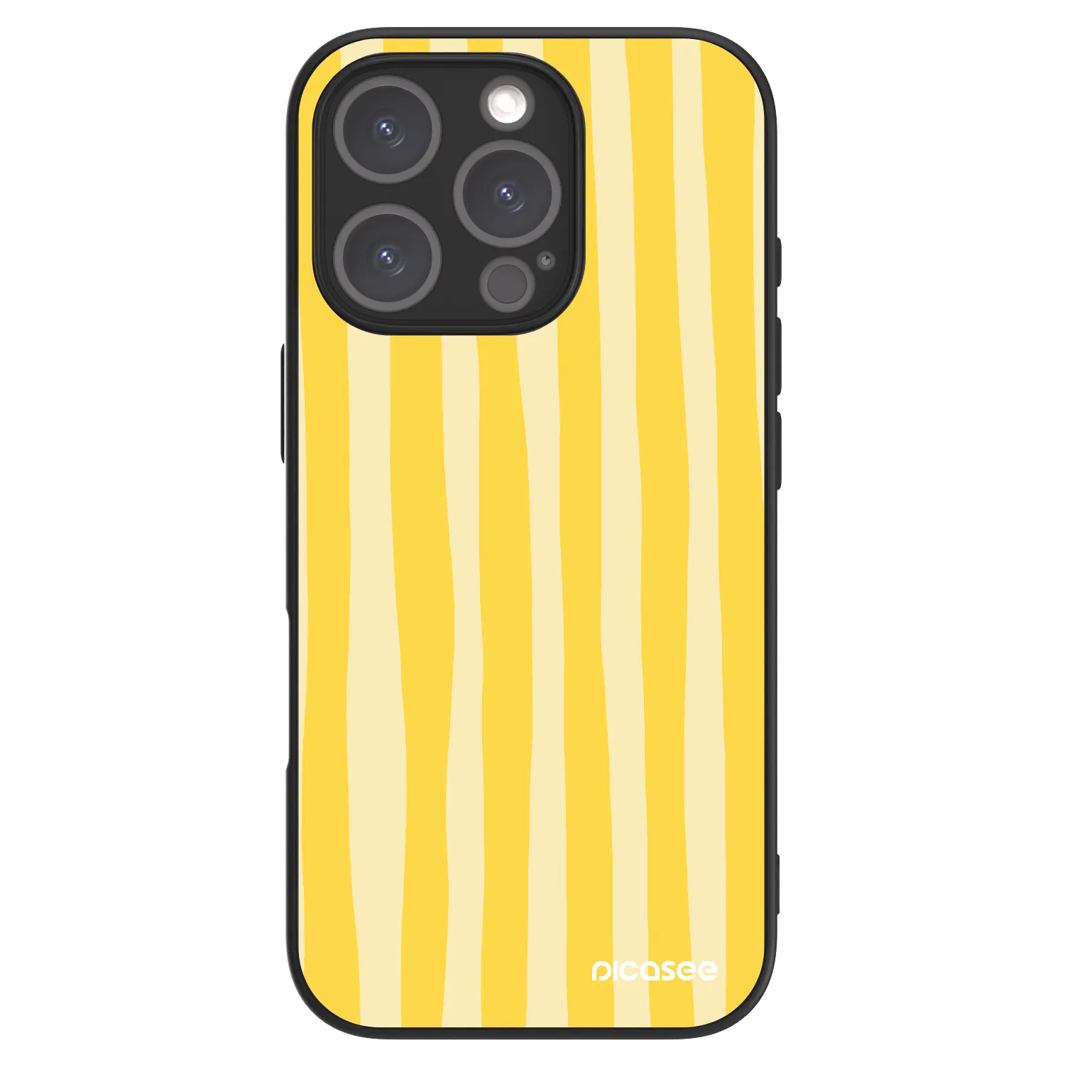Picasee ULTIMATE CASE MagSafe für Apple iPhone 16 Pro - Lines lemon