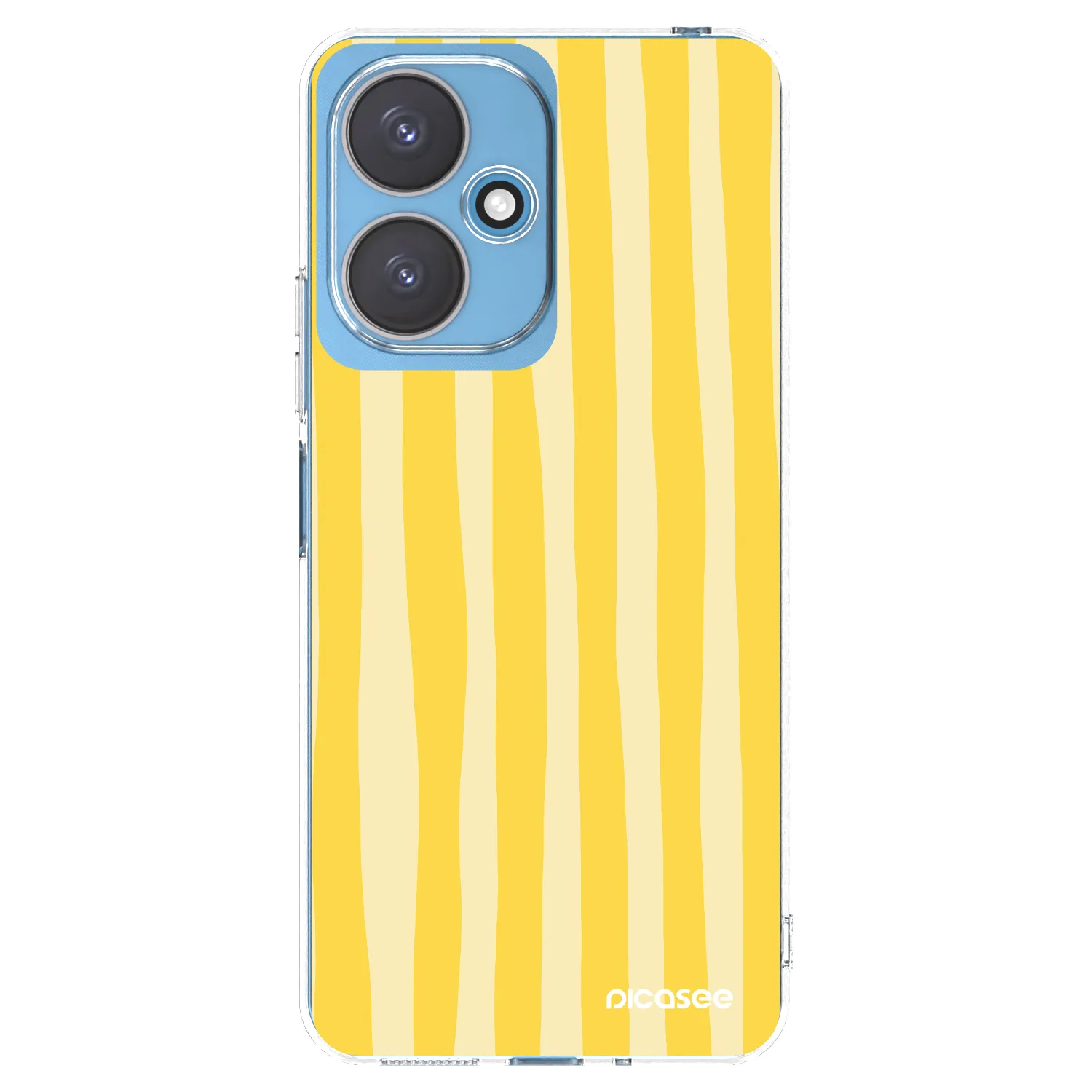 Picasee Xiaomi Redmi 13C 5G Hülle - Transparentes Silikon - Lines lemon