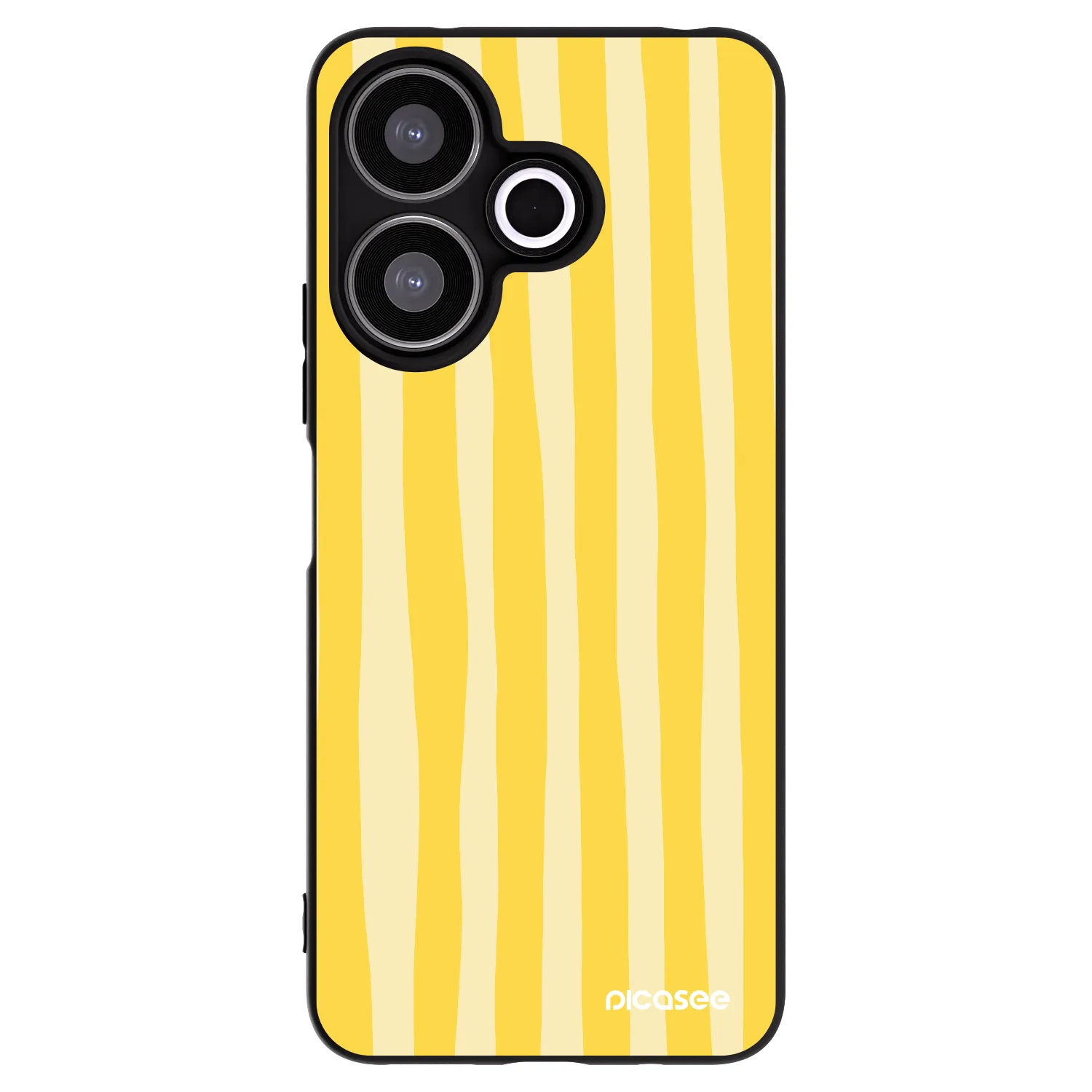 Picasee Xiaomi Redmi 13 4G Hülle - Schwarzes Silikon - Lines lemon