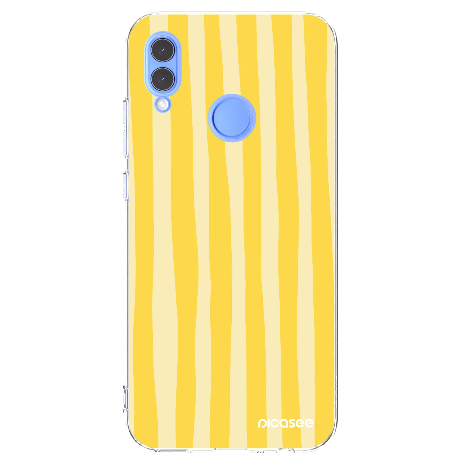 Picasee Huawei P Smart 2019 Hülle - Transparentes Silikon - Lines lemon