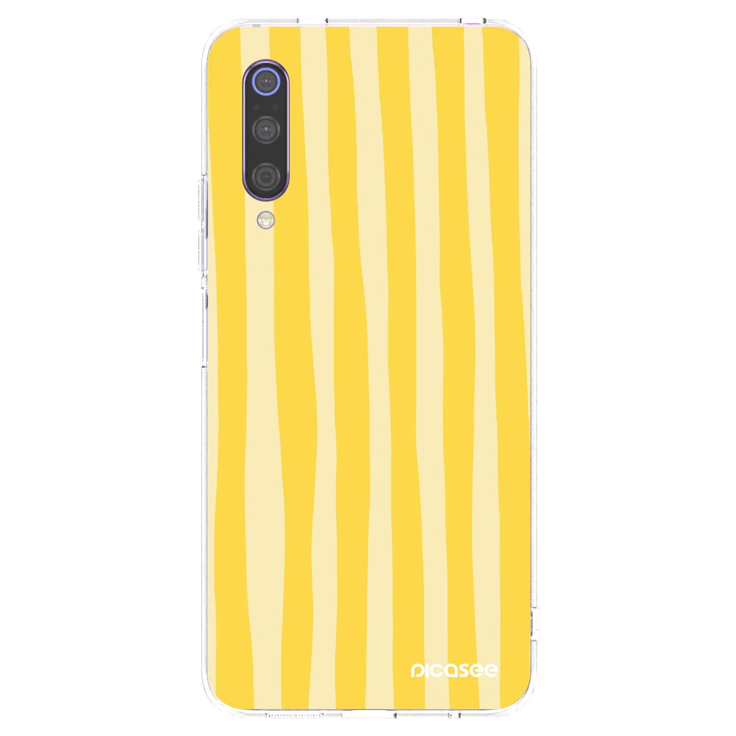 Picasee Xiaomi Mi 9 Hülle - Transparentes Silikon - Lines lemon