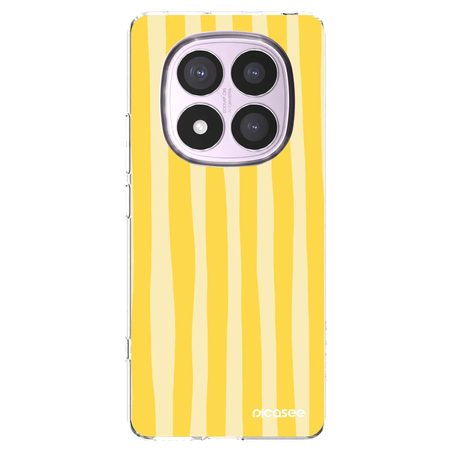 Picasee Xiaomi Redmi Note 14 Pro 5G Hülle - Transparentes Silikon - Lines lemon
