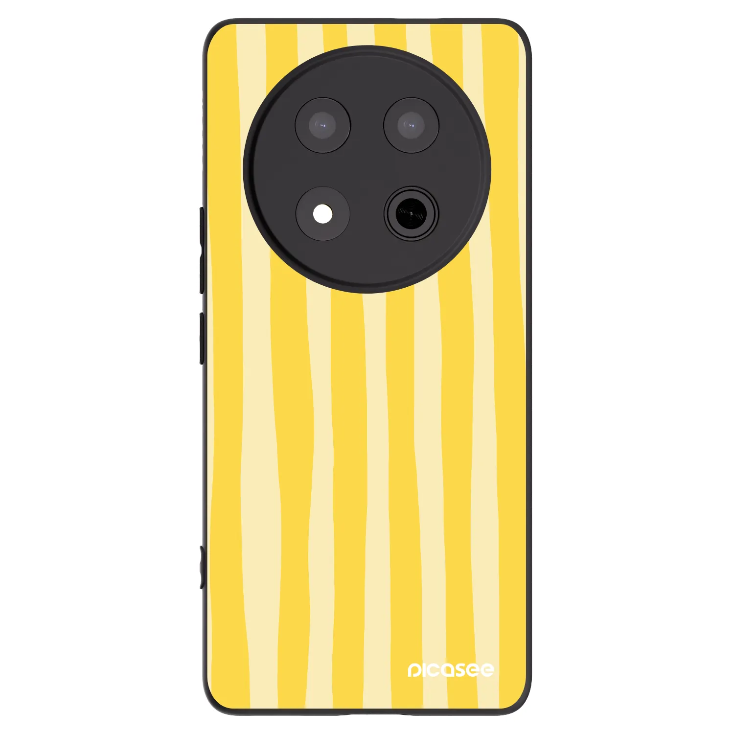 Picasee Honor Magic7 Lite 5G Hülle - Schwarzes Silikon - Lines lemon